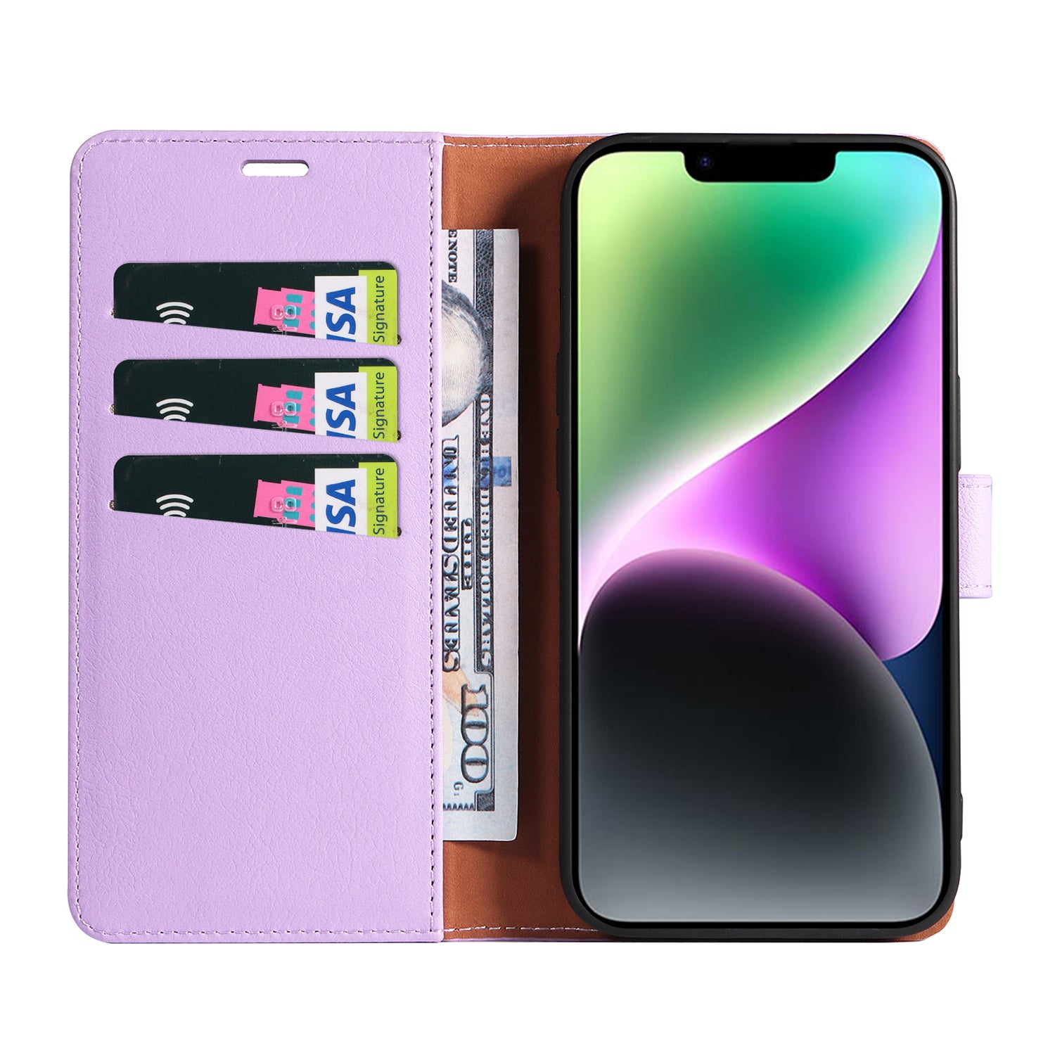 PU Leather Phone Case for iPhone 14 Plus Magnetic Closure Wallet RFID Blocking Stand Phone Cover PU Leather Phone Case for iPhone 14 Plus Magnetic Closure Wallet RFID Blocking Stand Phone Cover